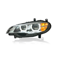 Ensemble de phares LED KGKB pour BMW X6 E71 2008-2013, mise à niveau haute performance, yeux d'ange bicolores, clignotants DRL, plug and play