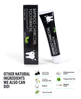 Produits bucco-dentaires en toute sécurité Dentifrice au charbon actif à la noix de coco sans fluor Dentifrice blanchissant pour les dents