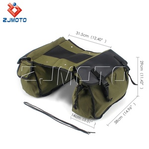 Alforja para motocicleta, bolsa <span class=keywords><strong>de</strong></span> equipaje, caja <span class=keywords><strong>de</strong></span> lona para Harley Touring Honda Shadow Suzuki Kawasaki - Product Image 5