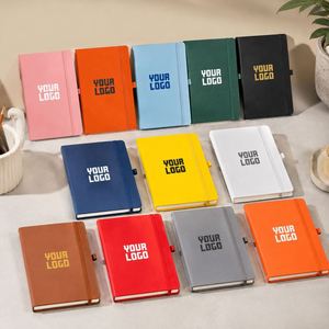 Custom Logo <b>A5</b> A6 Personalized Offset Printed PU Leather Journal Portable Business Promotional Custom Leather Notebook - Product Image 1