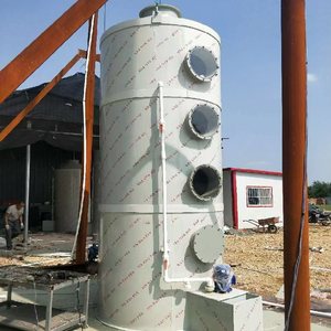 เครื่องฟอกก๊าซอุตสาหกรรม Shengrun SR-03 แบบพ่นฝอยแนวนอน โครงสร้าง PP/FRP ผิวเรียบ แบบเปียก - Product Image 1