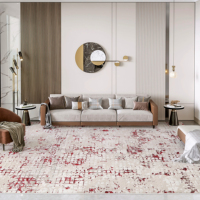 Minimalistischer Glänzender Kristallvelours-Polyester-Teppich Vintage-Design Weicher Rutschfester Bodenteppich für Wohnzimmer Schlafzimmer Heim-Dekoration