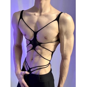NUEVA Lencería Sexy Transparente de Rejilla para Hombre KJ 2027, Estilo Deportivo que Muestra los Músculos Abdominales, de Poliéster, para Hombres <span class=keywords><strong>Gay</strong></span> - Product Image 1