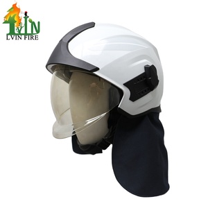 Casco de bombero de color blanco, marca LVIN FIRE, modelo <span class=keywords><strong>Gallet</strong></span> F1XF, aprobado por MED, casco para extinción de incendios. - Product Image 1