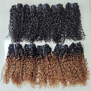 Letsfly Rose Curly Brazilian Virgin Hair Weaving 1BT30 Mèches de cheveux humains 10 12 16 pouces 100% cheveux humains double trame machine - Product Image 6