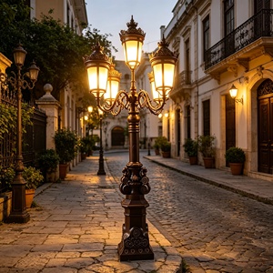 Farola de Estilo Antiguo de Aluminio y Hierro Fundido, Adecuada para Caminos y Pasillos de Jardín al Aire Libre, Luces de Jardín Grandes de Estilo Europeo - Product Image 6