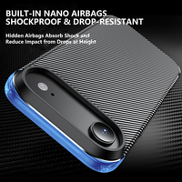 Coque de téléphone à couverture intégrale 360° avec découpes précises, cadre en TPU souple, antichoc, étanche et anti-traces de doigts, avec protection d'objectif