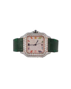 Montre-bracelet unisexe classique de luxe à quartz en acier inoxydable, style hip-hop, personnalisable, boîtier blanc, mouvement ETA, verre 20 mm, résistance à l'eau 10 bars - Product Image 1