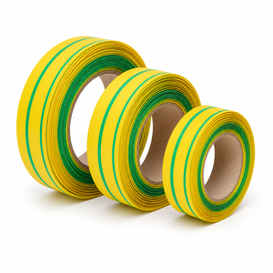Manchon <span class=keywords><strong>thermorétractable</strong></span> anticorrosion jaune-vert à rayures pour isolation de fil de terre en ingénierie électrique - Product Image 3