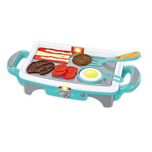 Giocattolo per Bambini Set Barbecue Teppanyaki in Plastica con Luce LED, Simulazione Griglia Verde, Gioco di Ruolo in Cucina - Product Image 2