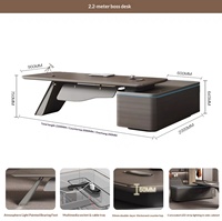 Ensemble de chaises de bureau exécutives modernes minimalistes de luxe pour le bureau du PDG/directeur, PVC personnalisable, usage commercial