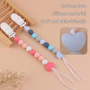 Catena Portaciuccio in Silicone Portatile, Clip in Silicone per Alimenti, Catena <span class=keywords><strong>Anti</strong></span>-Caduta per Ciuccio, Supporto per Tettarelle per Neonati - Product Image 5