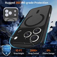 Funda Magnética con Carga Inalámbrica para iPhone 17 18 Pro Max, Marco Metálico para Cámara, Acabado Mate, Antigolpes