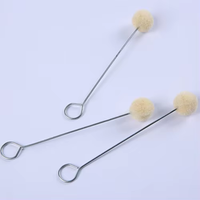 Pinceaux à boule en laine pour teinture du cuir avec manche en métal