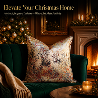 Housse de coussin décorative jacquard aquarelle abstraite de Noël personnalisée, velours multicolore de luxe, fabrication directe OEM