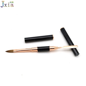 แปรงเจลรูปไข่สำหรับเพ้นท์เล็บลายกลีบดอกไม้แบบวันสโตรค ด้ามจับโลหะไล่เฉดสีชมพูแบบไล่ระดับสองด้าน - Product Image 4