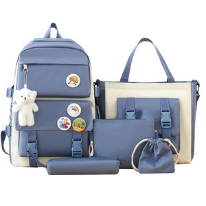 Gran Venta 2025 Al Por Mayor Moda Económica Juego de 5 Piezas Mochilas <span class=keywords><strong>Escolares</strong></span> de Poliéster <span class=keywords><strong>para</strong></span> <span class=keywords><strong>Niñas</strong></span> Adolescentes y Jóvenes - Product Image 1