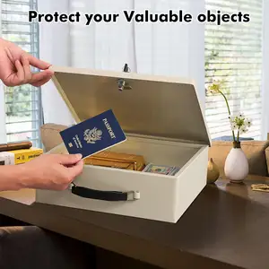 키 잠금 파일 폴더 및 문서 안전 난연성 강철 안전 상자 (키 잠금 장치 포함)