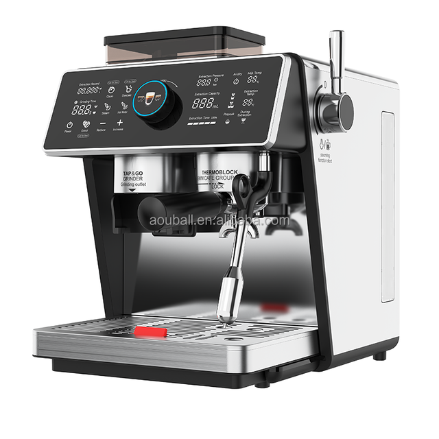 15Bar Electric Semi-Automatic PID Temperature Control Coffee Machine with Brew System Stainless Steel Household Use