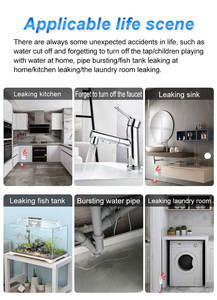 Alarme de débordement de haute qualité pour salle de bain, empêche l'eau de couler <span class=keywords><strong>à</strong></span> la maison, capteur de détection d'eau avec alarme sonore réglable - Product Image 3