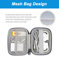 Mini étui de transport pour écouteurs en EVA, petite pochette de rangement à fermeture éclair, sac de voyage étanche pour chargeur