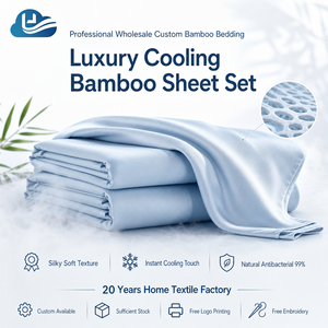 Juego de Ropa de Cama de Bambú Orgánico de Lujo de 300 Hilos, Sin Arrugas, para el Hogar, con Certificación BSCI e ISO9001, de Calidad de <span class=keywords><strong>Hotel</strong></span> 5 <span class=keywords><strong>Estrellas</strong></span>, de Cloudland Wholesale Factory - Product Image 3