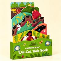 Livre cartonné personnalisé avec découpe et gaufrage |   Livre en carton en forme d'animal pour l'apprentissage des tout-petits