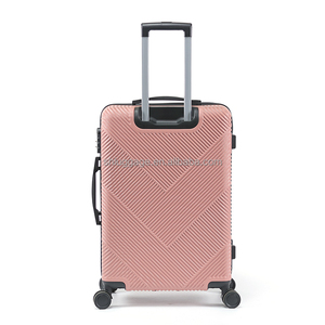 Atacado À Prova D' Água Durável Lado Duro Spinner Mala ABS Rosa Viagem Trolley Sacos Conjuntos De Bagagem 3 Pcs 20/24/28 Polegada - Product Image 3