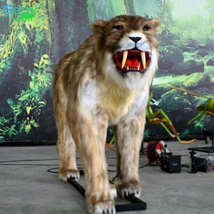 Gecai công viên giải trí animatronic mô hình động vật kích thước cuộc sống mô hình smilodon - Product Image 3