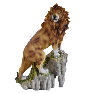 Estatua de resina de León dorado de lujo ligero, adorno de Animal de entrada para el hogar, mesa de centro, decoraciones de oficina, Knick-Knack - Product Image 5