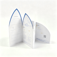 Impression de brochures découpées sur mesure, dépliants promotionnels pliés de forme irrégulière spéciale, prospectus tri-pli