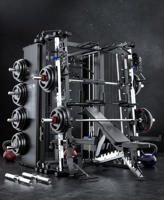 Nouvelle Version Améliorée : Appareil de Musculation Multifonctionnel Smith Machine, Rack de Squat et Presse à Bench, Dispositif d'Entraînement Complet Commercial de Haute Qualité