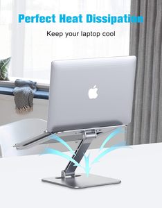 Support d'ordinateur portable pliable et réglable de 10'' à 17'', support de bureau pour tablette et ordinateur portable - Product Image 4