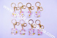 0-9 nombre figure chiffres personnage porte-clés en résine, A-Z 26 lettres alphabet initial séché vraie fleur pressé porte-clés sac pendentif