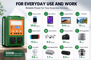 Estación de Energía Portátil de 500W-10000W, Generador Solar, Sistema de Almacenamiento de Energía, Batería LiFePO4 <span class=keywords><strong>para</strong></span> el Hogar, RV, Energía de Respaldo de Emergencia - Product Image 4