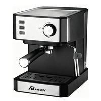 Cafetera Espresso Compacta Anbolife de 20 Bares con Protección contra Sobrecalentamiento y Sobrepresión, Filtro Doble de Acero Inoxidable, Fácil Limpieza, Certificación CE ROHS