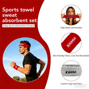 عصابة رأس قطنية مخصصة مع تطريز للرياضة والتنس، واقي مرن للرأس، عصابة امتصاص العرق للترويج، طلب عاجل - Product Image 5