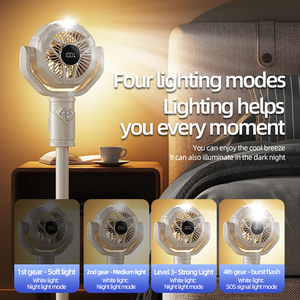 AINI NEW Rechargeable USB-Powered High-Speed Standing <strong>Fan</strong> <strong>Remote</strong> <strong>Control</strong> Energy Efficient Adjustable Height Compact Design Air - Product Image 2