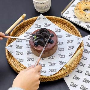Custom Eco-Friendly Biodegradable Recyclable <b>Greaseproof</b> Waterproof Disposable Food Wrapping <b>Paper</b> for Dessert & Cake Baking - Product Image 6