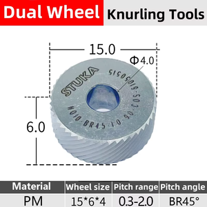 Stuka 15*6*4 AA HSS đơn knurling công cụ cho máy tiện <span class=keywords><strong>CNC</strong></span> ăn 30 ° Kim Cương 45 ° mô hình vuông - Product Image 4