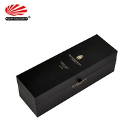 Coffret de liqueur rigide en carton noir mat, emballage de luxe personnalisé, boîtes cadeaux, Champagne, Whisky, bouteilles de vin rouge