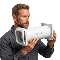 Diffuseur de ventilation mural carré en ABS pour système CVC moderne, réglable pour intérieur et extérieur, idéal pour hôpitaux, salles de bain et cuisines