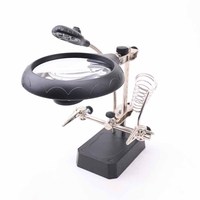 LED Light Table Desktop Magnifier with Helping Hand for Repairs Desktop Magnifying Glass