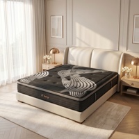 Colchón Híbrido Ortopédico King con Tecnología de Enfriamiento, Diseño Moderno para Dormitorio, Espuma de Alta Densidad y Resortes, Muebles para el Hogar
