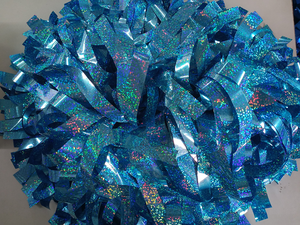 Juego de pompones holográficos brillantes personalizados para niñas, accesorios de porristas de baile para niños, escuadrones de animadoras, espectáculos de espíritu - Product Image 3