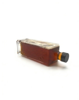 Bouteille de liqueur en verre transparent carré de 750 ml, base lourde, best-seller de luxe, avec bouchon à vis noir hermétique pour whisky, bourbon, brandy