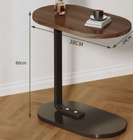 Table de chevet pliable réglable en hauteur avec roues bureau d'ordinateur portable table de chevet roulante pour chambre salon dortoir