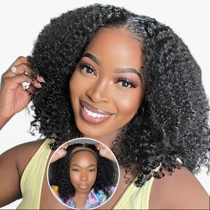 Rizado Bob Wear Go Glueless PELUCAS CABELLO humano prearrancado precortado 6X6X2 peluca con cierre de encaje cabello humano - Product Image 2