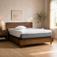 Matelas hybride de luxe à ressorts ensachés confortable avec housse amovible et tissu rafraîchissant, expédié compressé dans une boîte