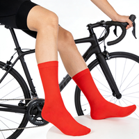 Chaussettes de cyclisme personnalisées avec logo, chaussettes de compression en nylon, chaussettes de sport élastiques de haute qualité, chaussettes de cyclisme professionnelles aérodynamiques